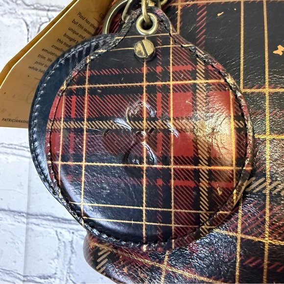 Patricia Nash Tartan Plaid Kiss Lock Frame Bag Anniversary Leather Purse - Picture 5 of 10